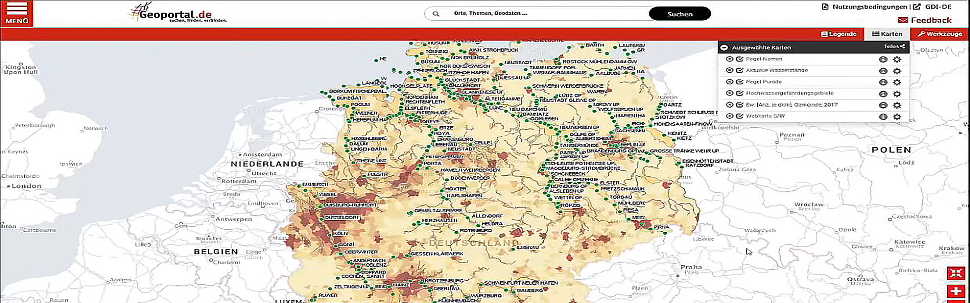 Screenshot Geoportal.de